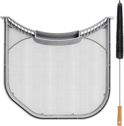 ADQ56656401 Dryer Lint Filter Stainless Steel Mesh Screen with Clothes Dryer Lint Vent Trap Cleaner Brush Fit for LG Kenmore Elite Dryer Lint Screen, Replace AP4457244 AH3531962 PS3531962 by Beaquicy