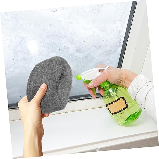 2 Rolls of Coarse Steel Wool Pads Reusable Wire Cleaning Wool for Rust Removal Polishing Wood and Metal Surfaces Flexible Wire Mesh Buffing Tool