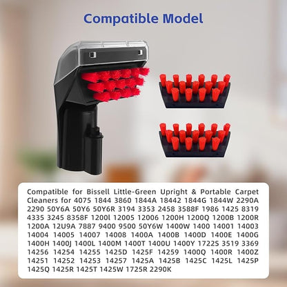3" Tough Stain Brush Tool Nozzle for All Bissell Portable Carpet Cleaners Compatible with Little Green, SpotBot, SpotClean - Fits 1400B 2513W 1425 1400W 3860 3353 1844 2290A 9200A Series (3 Pack)