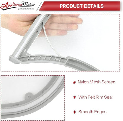 APPLIANCEMATES 5231EL1003B Dryer Lint Filter with Felt Seal Compatible for Lg and Ken-more Dryer Lint Screen Replacement Part # 1266857, AP4440606 Includes Clothes Dryer Lint Vent Trap Cleaner Brush