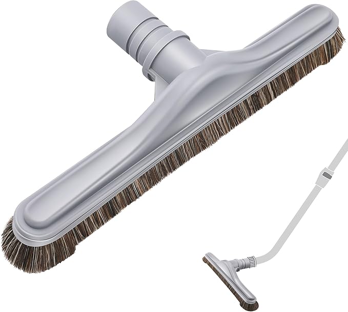 Replacement Floor Tool Compatible with ProTeam 101446 E-Z Glide Backpack Vacuum,Compatible with Hoover C2401, 14" Multi-Surface Brush for Commercial Cleaner(Horse Hair Brush,Gray)