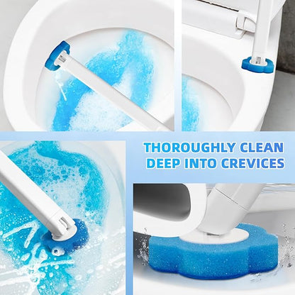 Disposable Toilet Brush with 48 Refills, ,Toilet Bowl Cleaner,Toilet Cleaning Supplies,Toilet Bowl Brush,automatic lid-opening and closing toilet brush with Holder for Bathroom Deep Cleaning & Hygiene