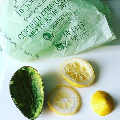 If You Care Compostable Trash Bags for Food Scraps, Kitchen Waste, Garbage – 30 Count, 3 Gallon – Certified Compostable, Non Plastic, Disposable (Pack of 2)