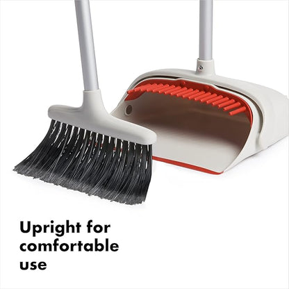 OXO Good Grips Upright Sweep Set and OXO Good Grips Dustpan and Brush Set, White