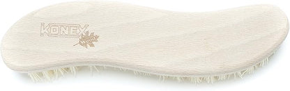 Konex Heavy Duty Scrub Brush - Old-Fashioned Wooden Design, Curved for Bathtubs, Wall and Floor Tiles - S-Shaped for Grime and Mildew Removal (Pack of 2)