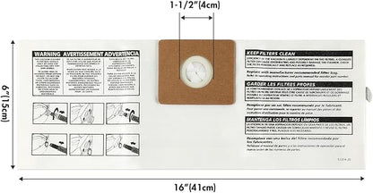 Shop-Vac 9066733 Disposable Filter Bags, Fits 1-1.5 Gallon Tanks, Dry Pick Up Only, White, 3 Count (Pack of 5)
