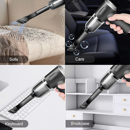 YUNYILAN Wireless Handheld Car Vacuum Cleaner High Power Rechargeable Household Mini Vacuum, Vacuum for Desk, Home and Office Dust Cleaning, Protable Vacuum Cleaner for Car