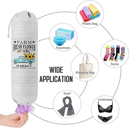 Grocery Bags Holder Organizer for Shopping Bags，Wall Mount Plastic Bags Storage Container Dispensers, Gift for Women Mother Grandmother Friend
