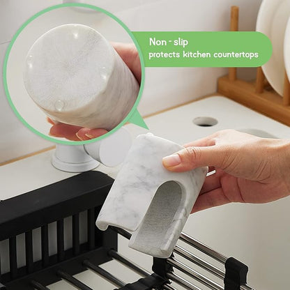 Marble Sponge Holder Sink Sponge Caddy for kichen counter Drying Rack for Sink Organizer Modern Stone Kitchen Sink Caddy