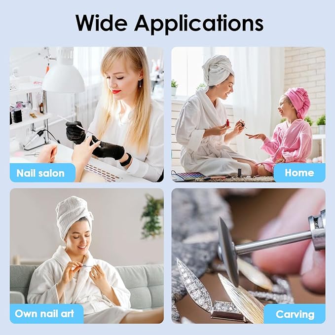 Nail Dust Collector Vacuum 80W Adjustable Power Suction CoFashion Nail Dust Cleaner Machine for Manicure, Dust Collector for Nails for Salon Home Use- Nail Filter When Using Nail Drill
