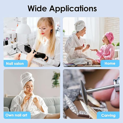 Nail Dust Collector Vacuum 80W Adjustable Power Suction CoFashion Nail Dust Cleaner Machine for Manicure, Dust Collector for Nails for Salon Home Use- Nail Filter When Using Nail Drill