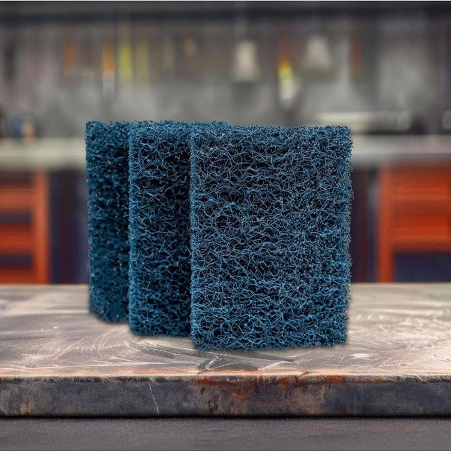 Industrial Scour Pads, for Cookware, Grill Grates, Ovens, Rust, Tools, Wet or Dry Use (Pack of 3)