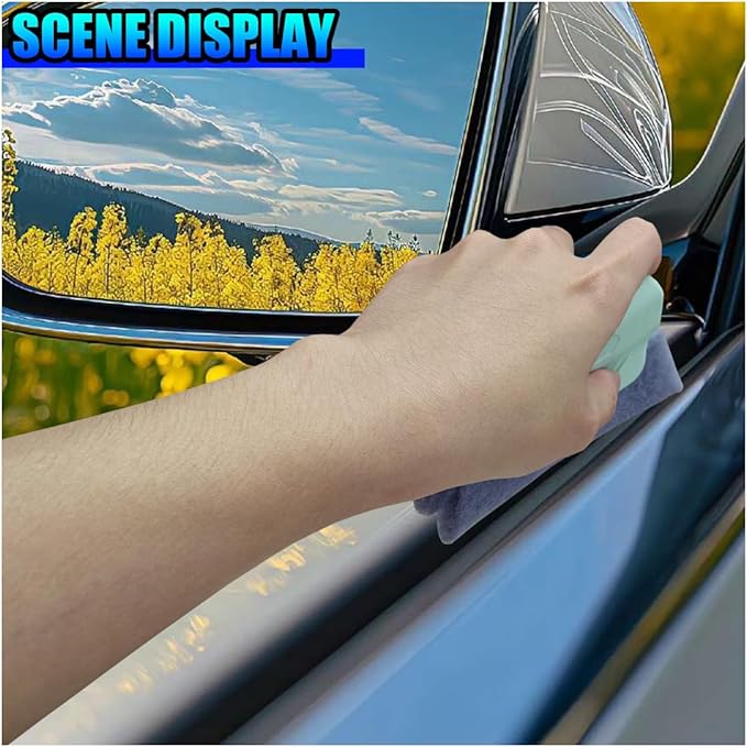 2PCS Magic Window Track Cleaner, Window Groove Cleaning Brush Tools Set, Hand-held Window Track Cleaner, Vehicle Clean Accessory for Sliding Door, Sill, Tile Lines, Shutter, Car Vents (GN&GY)