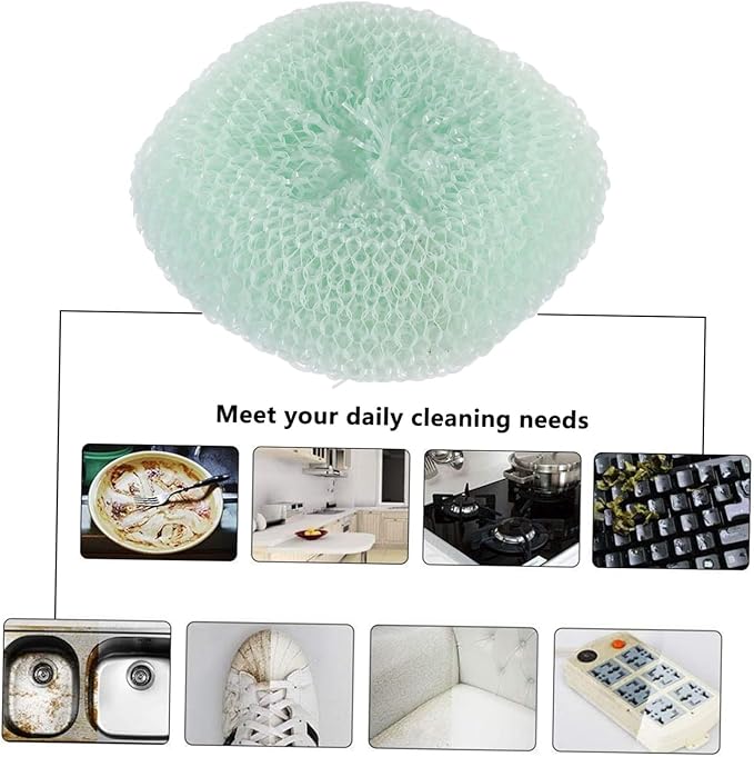 24pcs Kitchen Scouring Ball Dawn Dish Detergent Compatible Scrubbers Cleaning Dishware Material Random Color