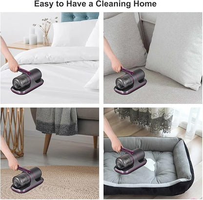 Mattress Vacuum Cleaner, Compact Mattress Vacuum Cleaner 100W Handheld Cordless Bed 8000Pa Strong Suction 2 Speeds Adjustable for Clean for Beds, Sofas, Car Seats