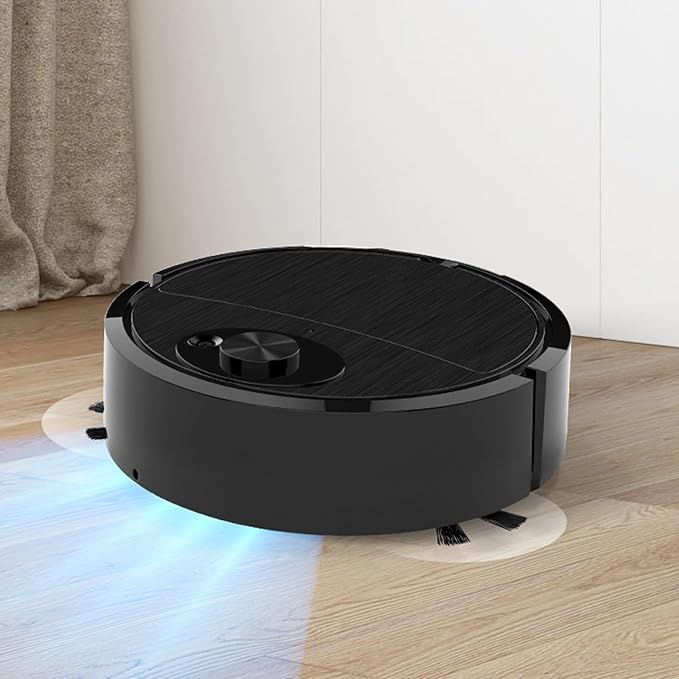 Mini Cleaner Sweeping Robot Super Suction Low Noise One Start Rechargeable Vacuum Cleaner Sweeping Mopping Robot Memory Multiple Cleaning Modes Black One Size