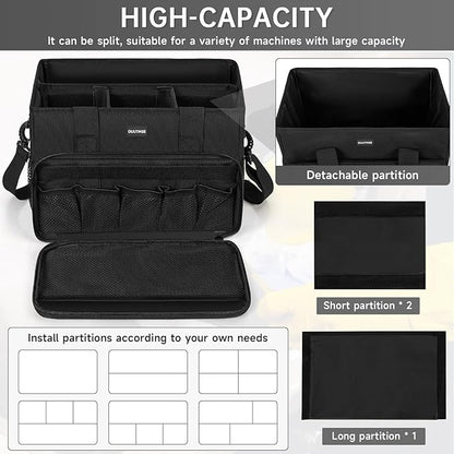 Carry Bag Compatible with Bissell SteamShot Hard Surface Steam Cleaner 39N7V/39N7A, Adjustable Compartments Steam Cleaner Storage Bag Fits for Phueut Pressurized Handheld Steam Cleaner