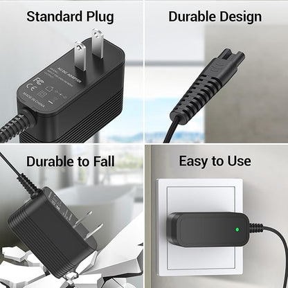 Charger for KHelfer Kh8 Pro Electric Spin Scrubber Compatible with Kh8 Series Kh1 Pro Kh2 KH8W KH8B KH8G Power Scrubber DC 9V AC Adapter