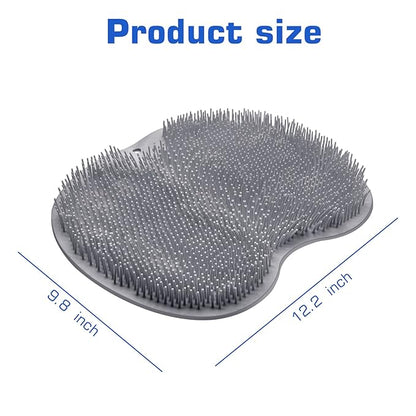 2PACK Shower Foot Scrubber Mat Back Washer Back Exfoliating Bath Wash Pad Wall Mounted Slip Suction Cups Foot Scrubber for Use in Shower Cups Foot Cleaner for Men and Women