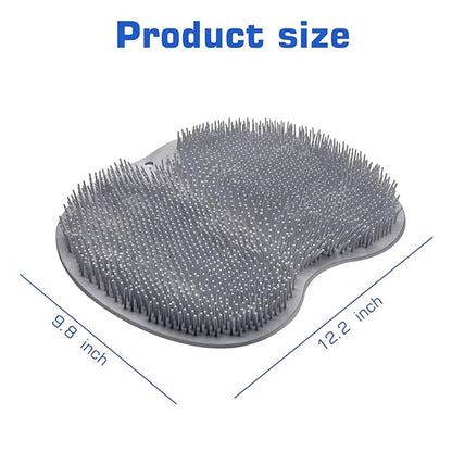 Shower Foot Scrubber Mat Back Washer Exfoliating Bath Wash Pad Wall Mounted Slip Suction Cups for Use in Cleaner Men and Women