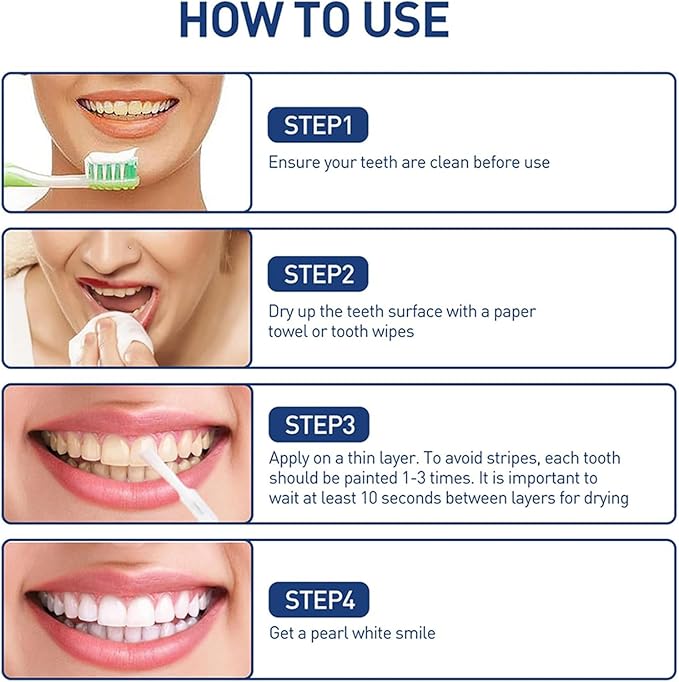 Extra Strength Instant Results Teeth Whitening Pen for Adults, Power Swabs for Teeth as Seen on TV, in Between Teeth Stain Remover, Teeth Whitening Pen for Pets, Freshens Breath (6)