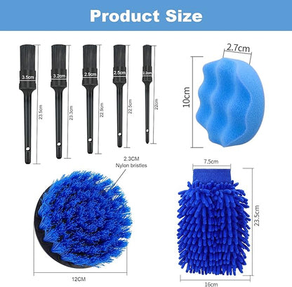 21PCS Car Detailing Brush Set, Car Detailing kit, Auto Detailing Drill Brush Set, Car Detailing Brushes, Car Wash Kit for Vehicles, Car Cleaning Tools Kit for Interior,Exterior, Wheels, Dashboard