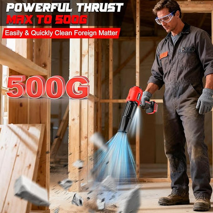 Cordless Leaf Blower Compatible for Milwaukee 18V Battery(NO Battery), Mini Turbo Jet Blower with 2 Nozzles, Lightweight & One-Hand Use, for Patio Garage Yard Cleaning Car Dryer(Tool Only)
