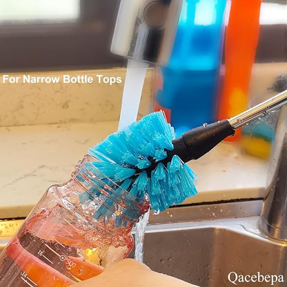 5-in-1 Tumbler Brush Cleaner Set, Cleaning Brush Washing Straw Tube lab Cleaning with Long Handle, for Water Bottle Brush Washing Coffee Mug Kettle Decanter Pipes lids Sinks Cap Covers