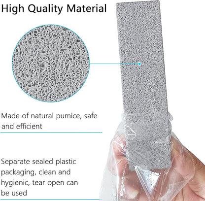 4TH Pumice Stone for Toilet Bowl Cleaning,Powerfully Remove Stubborn Stains： Limescale,Hard Water Ring,Calcium Buildup,Iron,Rust