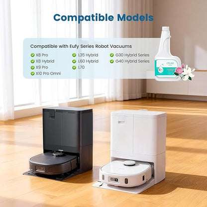 CPLIKE Floor Cleaning Solution Compatible with eufy Omni C20, X8 Pro, X10 Omni, G series, L Series Robot Vacuums, Dilution Ratio 1:200, 473 ml /15.99 fl oz, for Multi-Surface Hard Floor(2 Bottles)