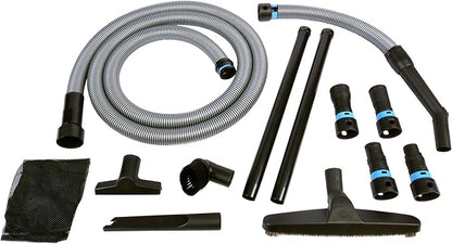 Multi-Brand Power Tool Dust Collection Adapter Set and Full Cleanup Vacuum Accessories with 10 Ft. Hose for Home and Shop Wet/Dry Vacuums