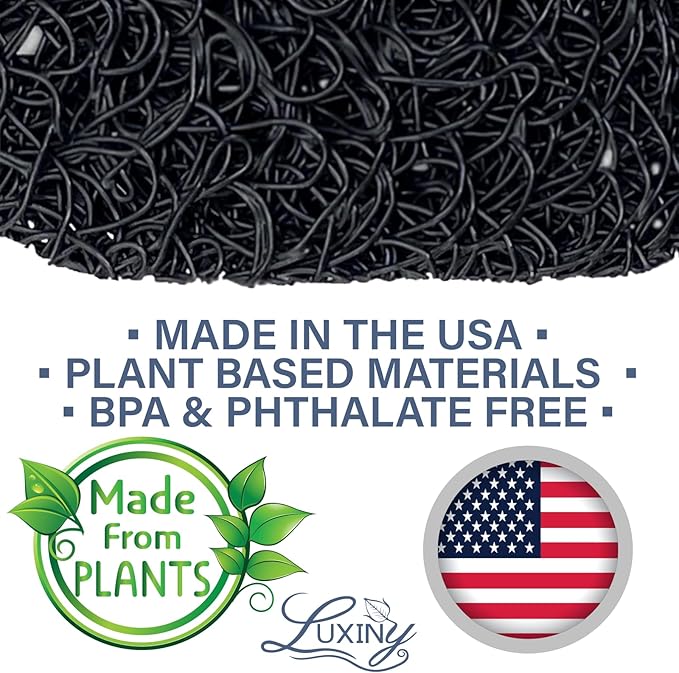 Soap Savers for Bar Soap, American Made by Luxiny, Lifts Soap in Soap Dishes & Shower Soap Holders - Handmade Soap Lasts Longer -Made from Plant Base Materials (Black Onyx, 2 Pk)