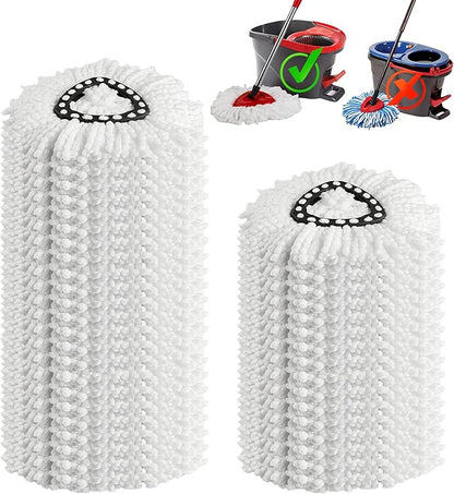 20 Pack Spin Mop Replacement Heads,100% Microfiber Mop Heads Replacements Compatible with OCeda Easywring 1-Tank System,Spinning Mop Replace Head for Easy House Cleaning Floor Mopping