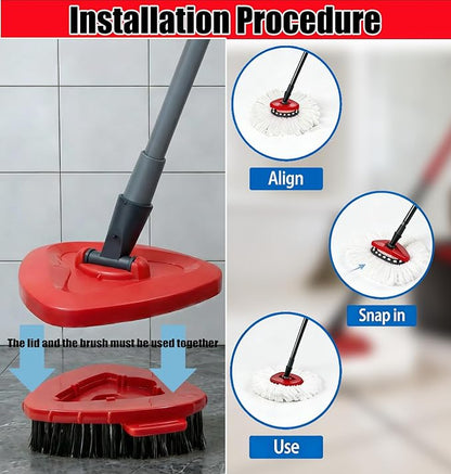 4Pcs Spin Mop Replacement Heads,Mop Replacement Heads Compatible with Ocedar Easywring 1-Tank System,Mop Refill Attachment for Bathroom,Kitchen and Various of Hard Floors (Machine Washable)