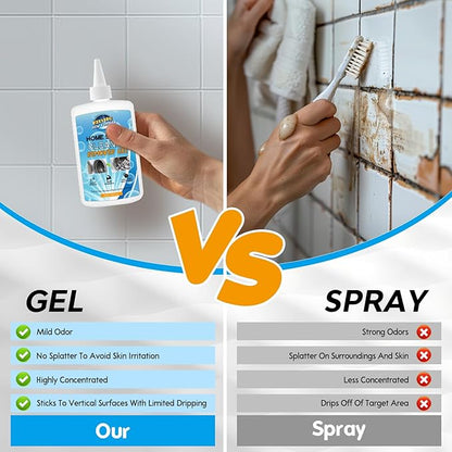 Mold Stain Remover Gel,Washing Machine Cleaner Front Load Washer Gasket Mold Remover Home Stain Cleaner Cleaning Gel for Grout, Bathroom, Bathtub, Refrigerator Cleaning Solution 46488gd