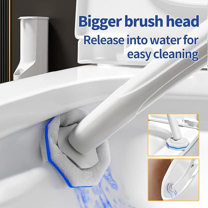 Hohoky 80Pcs Toilet Wand Refills for Disposable Toilet Bowl Brush Scrubber Cleaner Refill Pads,Toilet Brush Replacement Compatible Heads with Most Toilet Brushes Scrubber