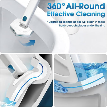 Disposable Toilet Brush Refills 32 Count Toilet Refills, Disposable Toilet Bowl Brush Refill Pads for Bathroom and Toilet Cleaning (Not Compatible with Other Brand Toilet Handle)