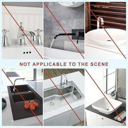 32"x 5.5" Sink Splash Guard Mat, Longer Silicone Faucet Splash Guard, Silicone Faucet Handle Drip Catcher Tray, Drip Protector Splash Countertop (Black)