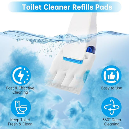 12 Pack Flushable Refills Compatible with Scrubbing Bubbles Toilet Bowl Brush, Disposable Cleaner Refills Pads for Scrubbing Bubbles Toilet Wand, Toilet Brush Refill Accessories (Only Pads)