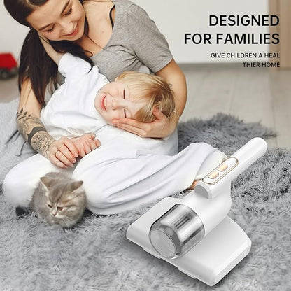 Mattress Vacuum, Cordless Handheld Vacuum Cleaner with 13Kpa Suction Power, Bed Vacuum with UV, Bed Cleaner with HEPA Filter, Suitable for Bed Sheets, Pillows and Sofas