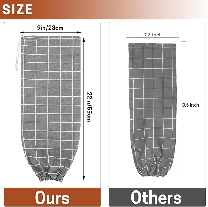 SWISSELITE 2Pcs Plastic Bag Holder, Reusable Plastic Bag Organizer Wall Mount, Large Grocery Bag Storage Dispenser, 22x9 IN