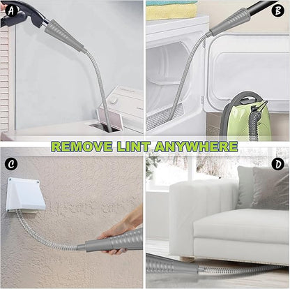 Sealegend 2 Pieces Dryer Vent Cleaner Kit, Dryer Vacuum Hose Attachment and Flexible Lint Brush, Dryer Vent Cleaning Tools for Crevice Lint Trap‌, Grey