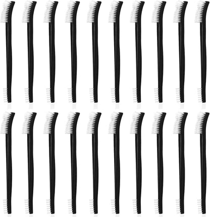 cobee 20Pcs Double-Ended Cleaning Brushes, Plastic Small Cleaning Brush Stiff Bristles Crevice Brushes All Purpose Detailing Brush for Bathroom Kitchen Home Small Space
