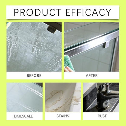 Hard Water Stain Remover (500ml) – Multi-Surface Spray for Shower Glass, Tiles, Hard Water Remover for Bathroom & Kitchen Cleaning
