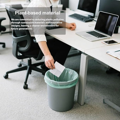 Small Compost Bags 2.6 Gallon Trash Bag, EcoSilva 125 Count Small Compost Bags for Countertop Bin, Compostable Trash Bags 2.6 Gallon Compostable Food Scrap Bag for Kitchen Bathroom Office