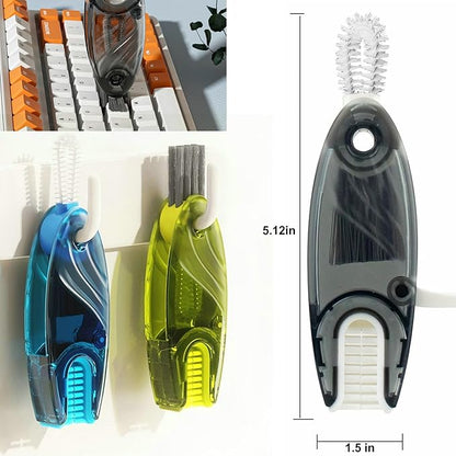 4in1 Multifunctional Cleaning Brush Set, 1pc Bright Grey, Plastic