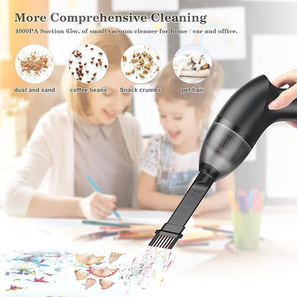 Keyboard Cleaner|Mini Vacuum for Desk, Handheld Cordless Computer Vacuum Rechargeable (with LED Light) for Cleaning Hairs, Crumbs for Desktop, Piano, Car Interior & Sewing Machine Clean [A043]