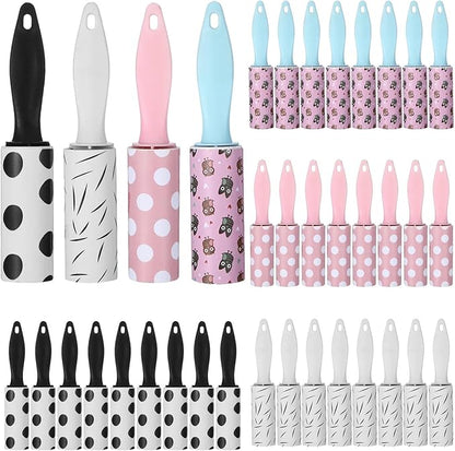36 PCS Mini Lint Roller 1080 Sheets Rollers for Pet Hair Extra Sticky Travel Size Pet Hair Remover Compact Lint Roller for Clothes Portable Sticky Remover Dust Furniture Car Seat Gift Bags
