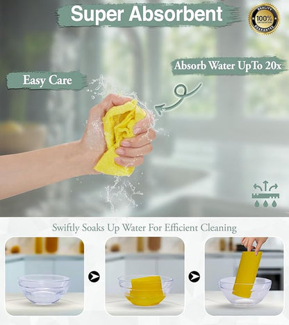 Swedish Dishcloths for Kitchen,10 Pack Reusable Cellulose Sponge Cloths – Ultra Absorbent, Eco-Friendly Cleaning Towels – No Odor, Assorted Dishcloths for Washing Dishes & General Cleaning.
