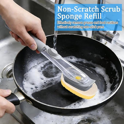 logohu 8Pcs Dish Wand Sponge Refills Compatible with Scrub Daddy, Sponge Replacement Heads, Non Scratch Dish Scrubber Brush for Kitchen Cleaning (Only Sponge Heads)